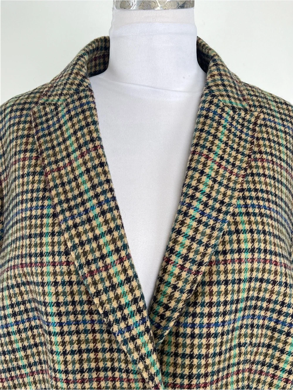 EUC! Talbots  Houndstooth Shetland Wool Blend Blazer Size 14W